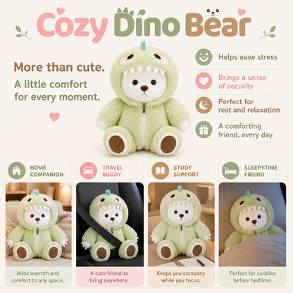 Cute Teddy Bear with Dino Outfit